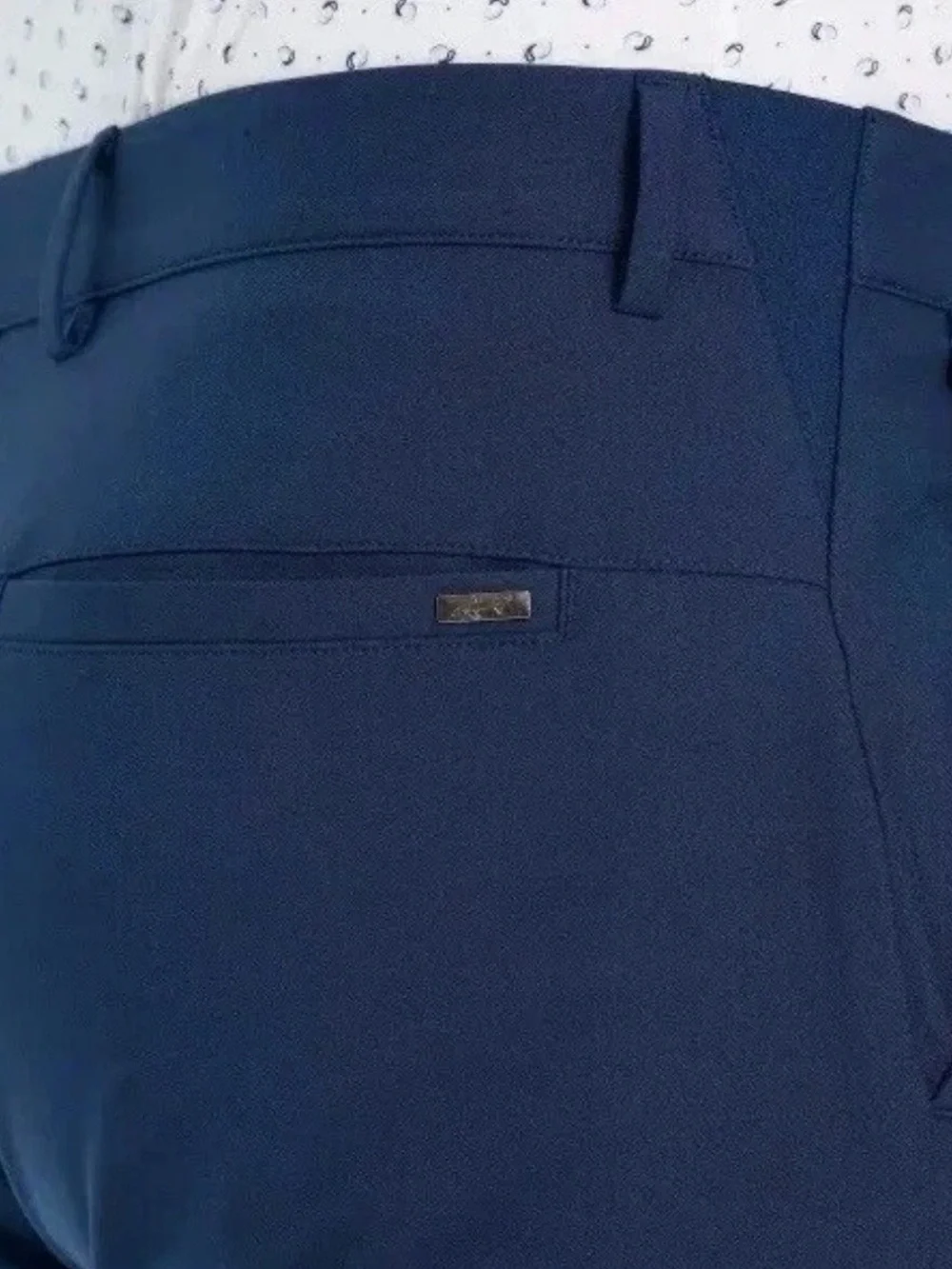 Greg Norman Men's Performance Golf Pants Blue 32x34 Flex Waistband Snap Front